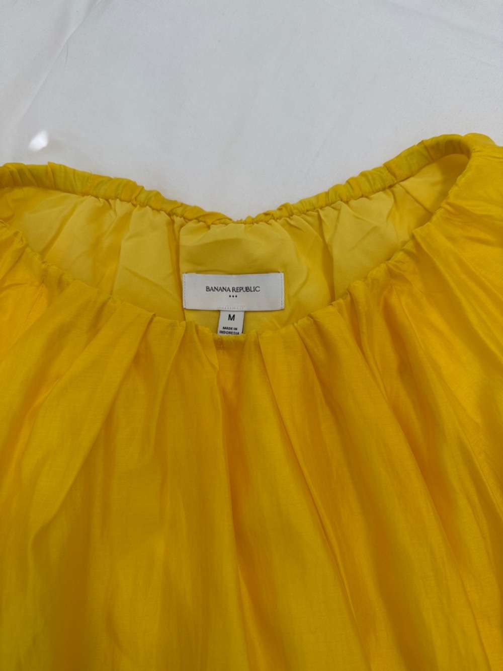 Banana Republic Vibrant Yellow Sheer Balloon-Sleeve Blouse - Picture 4 of 4